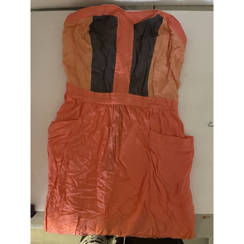 Y2K Xhilaration Mini Corset Sweetheart Strapless‎ Summer Dress Orange